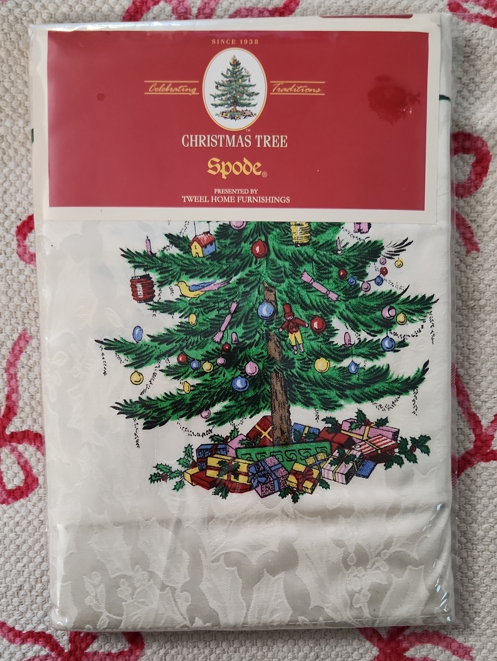 Vintage Spode Christmas Tree Tablecloth New In Package
